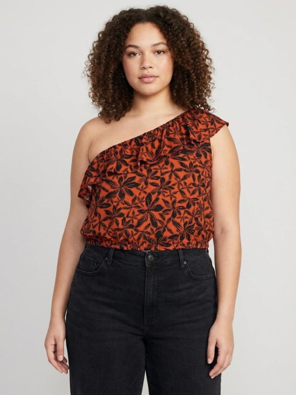 Ava & Viv Plus Size 3X Floral Off The Shoulder Crop Top Boho Summer Blouse